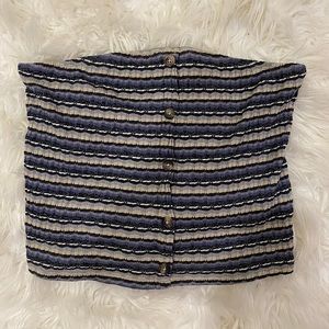 American Eagle Striped Tube Top